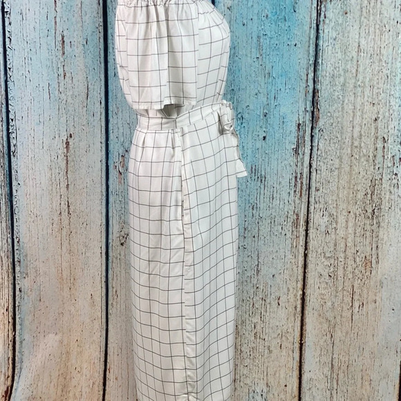 CHARLES HENRY NWT Ivory Checked Shirtdress - Picture 13 of 16